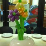 בלונים בצורת פרחים לסידור שולחן